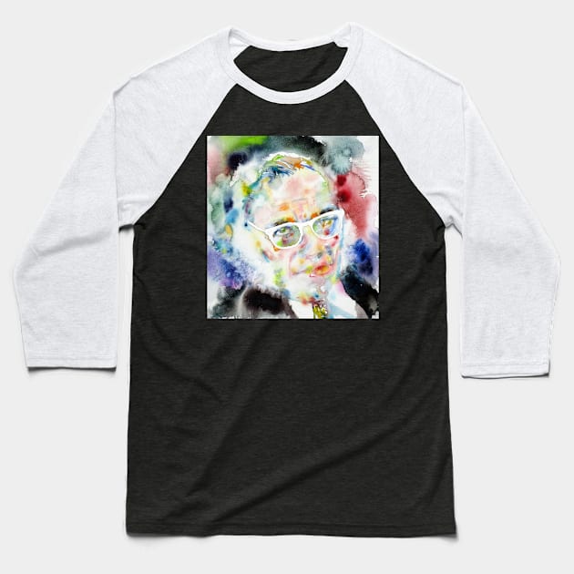 ISAAC ASIMOV watercolor portrait Baseball T-Shirt by lautir